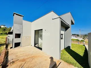 Fachada externa de uma residência em Lajeado, Brasil.