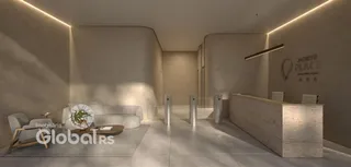 Imagem de um ambiente de sala de estar moderno com iluminação em LED.