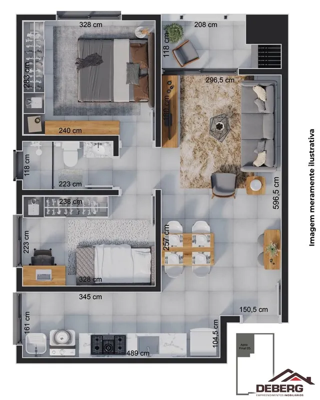 Apartamento com 2 dormitórios, foto 4