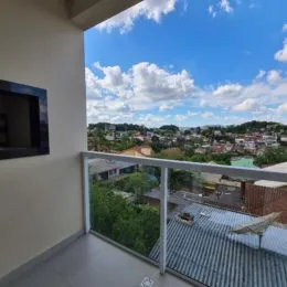 Vista panorâmica da cidade de Lajeado vista a partir de um terraço.
