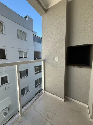 Foto da varanda externa de um imóvel em Lajeado, Brasil.