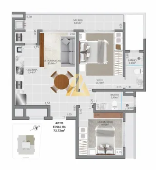 Apartamento com 2 dormitórios, foto 21