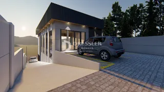 Fachada moderna de uma residência em Lajeado, Brasil.