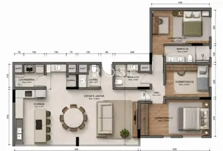 Apartamento com 3 dormitórios, foto 2