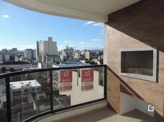 Vista da paisagem urbana de Lajeado a partir de uma varanda.