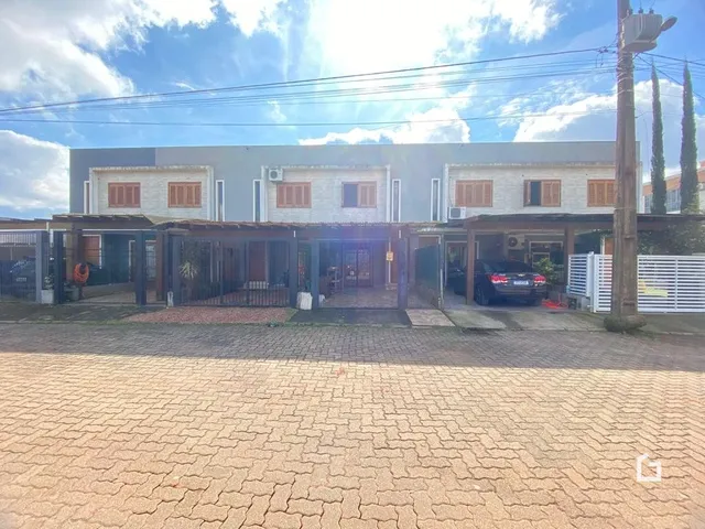 A fachada de uma residência em Lajeado, Brasil.