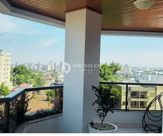Vista da paisagem urbana de Lajeado, Brasil, vista de um terraço.