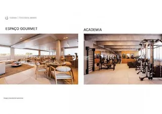 Vista interna do espaço gourmet e academia de uma propriedade em Lajeado.