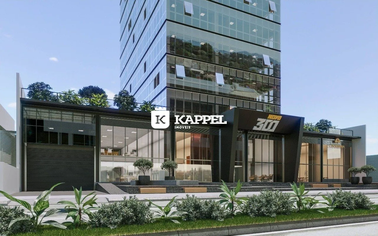 Fachada moderna de um edifício comercial em Lajeado, Brasil.
