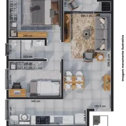 Apartamento com 2 dormitórios, foto 3