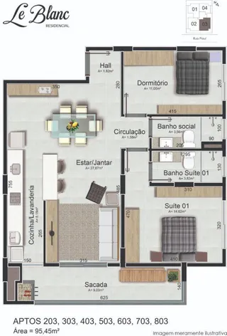 Apartamento com 2 dormitórios