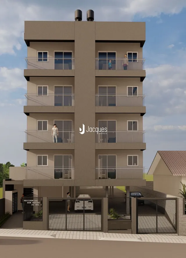 Fachada de um prédio residencial em Lajeado, Brasil.