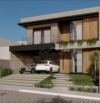 Fachada moderna de uma residência em Lajeado, Brasil.