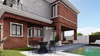 Fachada de casa em Lajeado com piscina e área externa.