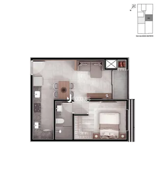 Apartamento com 1 dormitório, foto 12