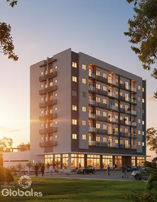 Fachada de um prédio residencial em Lajeado, Brasil.