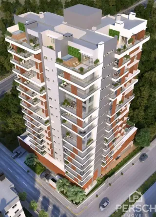 Fachada de um prédio residencial moderno em Lajeado, Brasil.