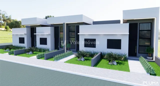Fachada moderna de uma residência em Lajeado, Brasil.