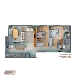 Apartamento com 2 dormitórios, foto 3