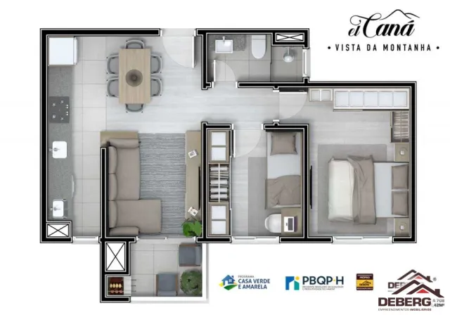 Apartamento com 2 dormitórios