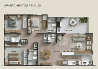 Apartamento com 3 dormitórios, foto 14