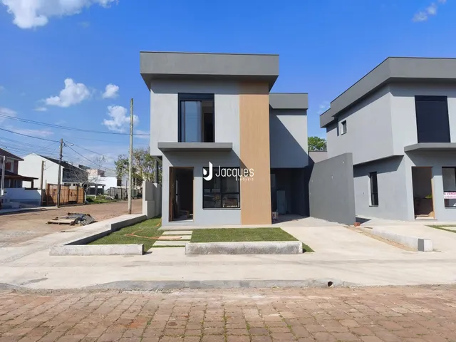 Fachada moderna de uma casa em Lajeado, Brasil.