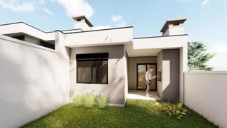 Fachada moderna de uma residência em Lajeado, Brasil.