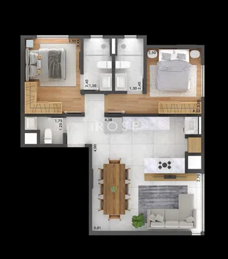 Apartamento com 2 dormitórios, foto 2