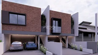 Fachada de uma residência moderna em Lajeado, Brasil.