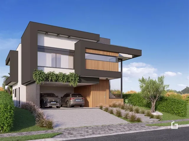 Fachada de uma casa moderna em Lajeado.