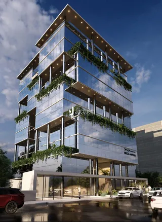 Fachada moderna de um edifício residencial em Lajeado, Brasil.