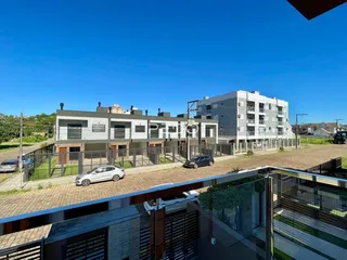 Fachada de um conjunto residencial em Lajeado, Brasil.