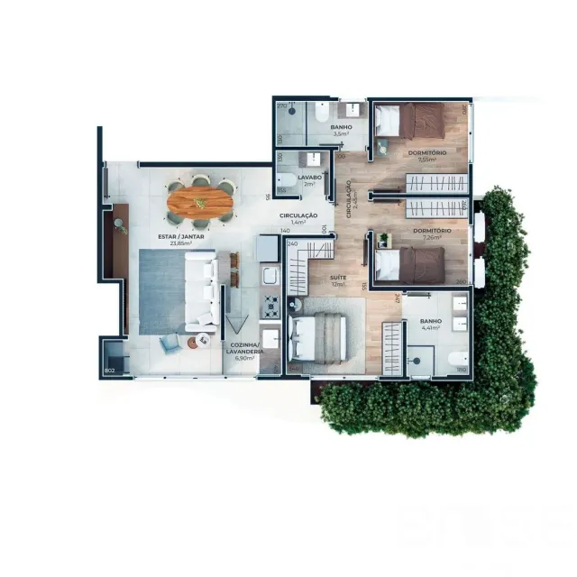 Apartamento com 3 dormitórios, foto 2