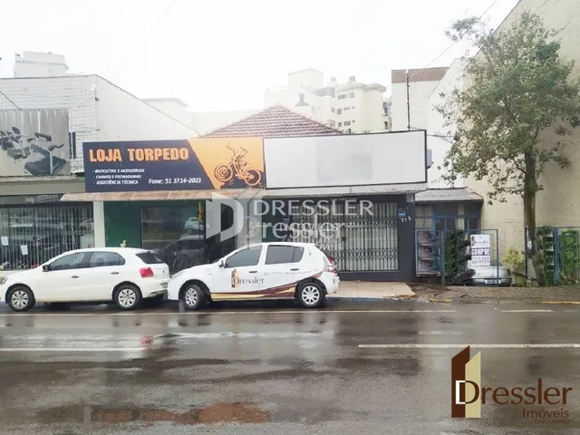 Vista da fachada de um imóvel comercial em Lajeado, Brasil.
