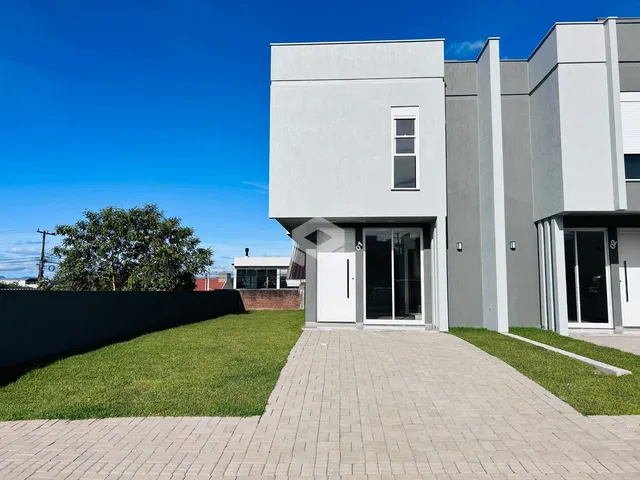 Fachada moderna de um imóvel residencial em Lajeado, Brasil.