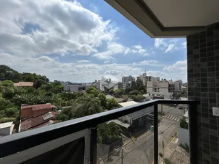 Vista panorâmica da paisagem urbana de Lajeado, Brasil, vista de um terraço.