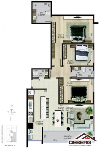 Apartamento com 3 dormitórios, foto 4