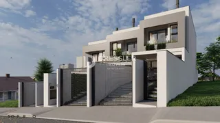 Fachada de uma casa moderna com portão de entrada em Lajeado, Brasil.