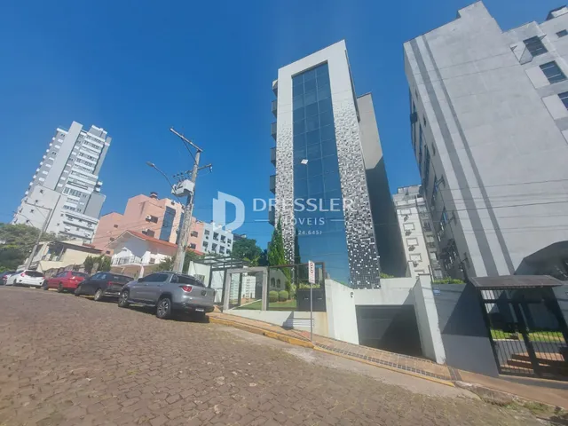 Vista externa de um edifício moderno em Lajeado, Brasil.