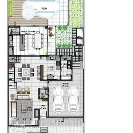 Planta baixa de um imóvel em Lajeado, mostrando a disposição dos cômodos.