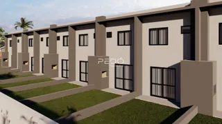 Fachada de casas residenciais em Lajeado, Brasil.