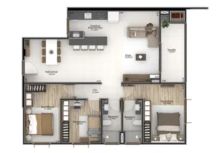 Apartamento com 3 dormitórios, foto 5