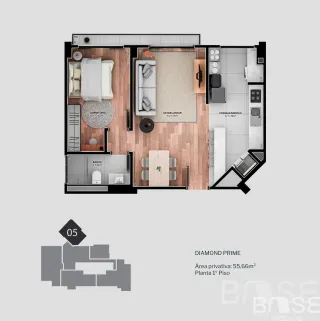 Apartamento com 1 dormitório, foto 3