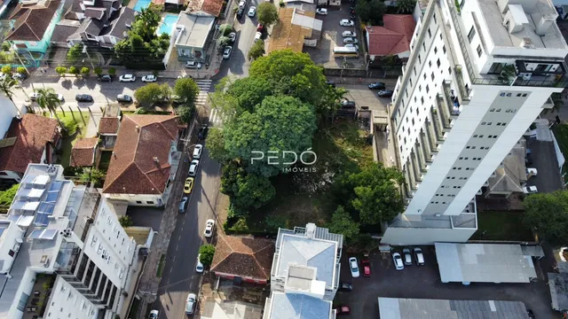Vista aérea de uma área residencial em Lajeado, Brasil.