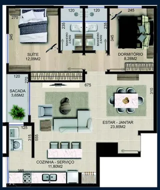 Apartamento com 2 dormitórios, foto 9