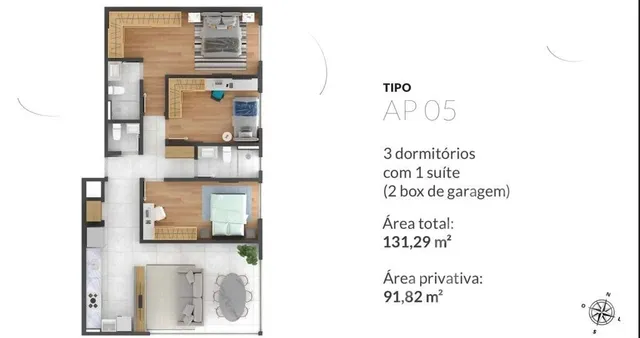 Apartamento com 3 dormitórios, foto 5