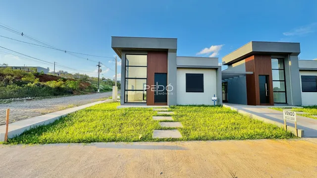 Fachada moderna de uma residência em Lajeado, Brasil.