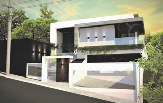 Fachada moderna de uma residência em Lajeado, Brasil.