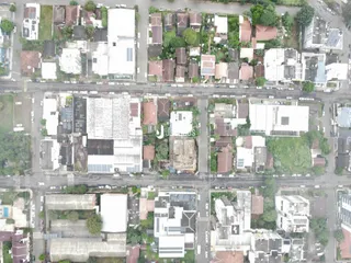 Vista aérea de uma área residencial em Lajeado, Brasil.