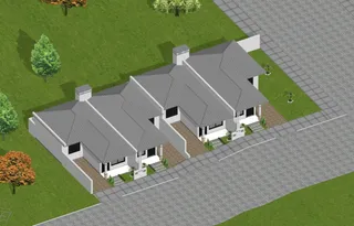 Fachada de uma casa residencial em Lajeado, Brasil, com paisagismo ao redor.